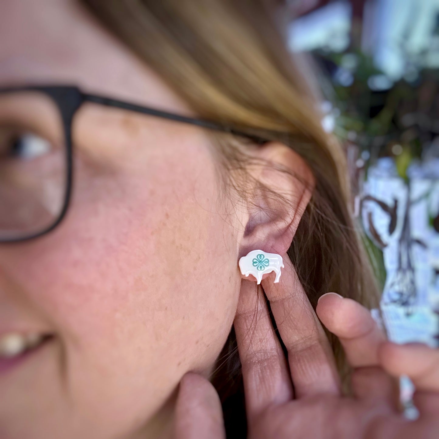 PRE-ORDER Celtic Buffalo Bison Studs or Dangles