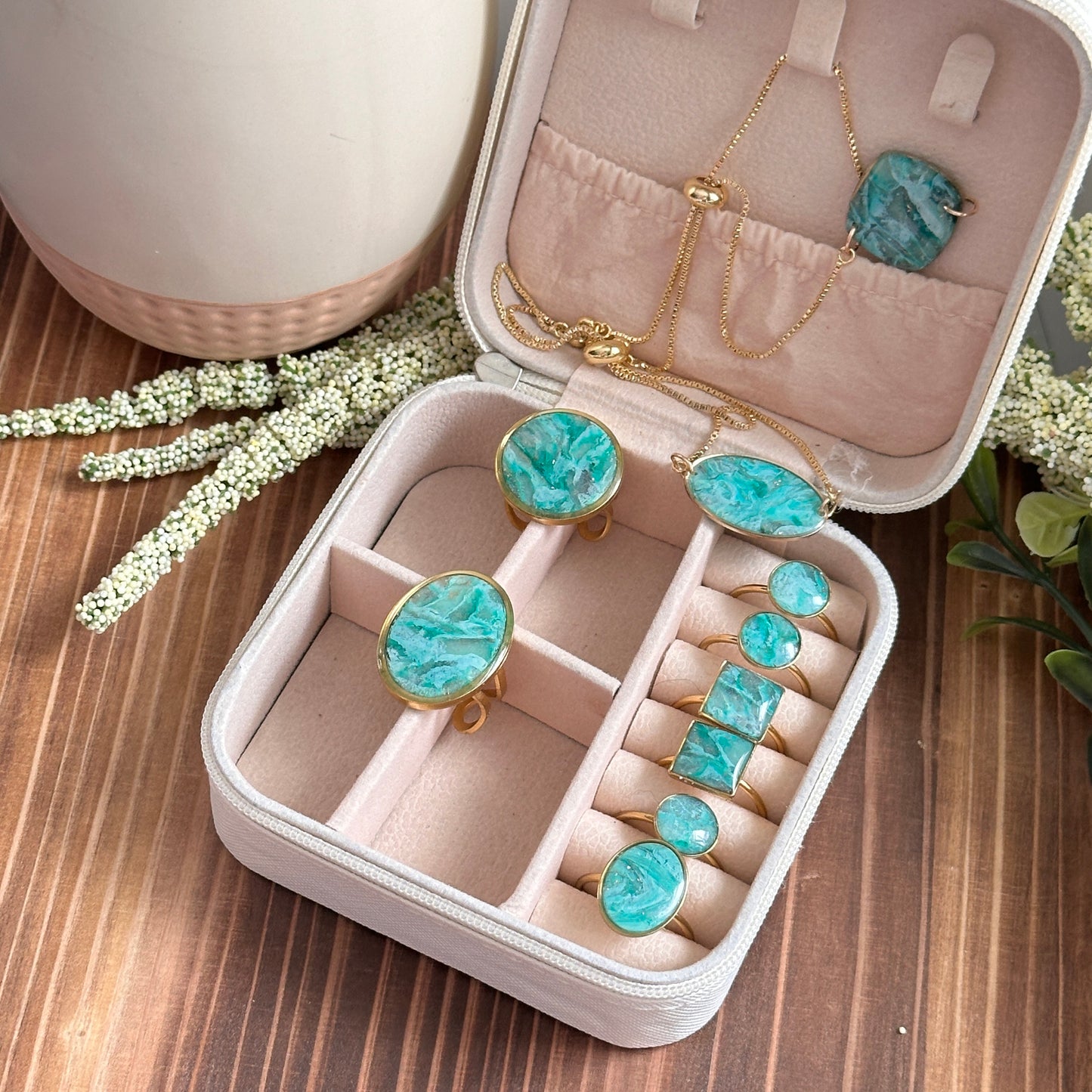 Faux Raw Emerald Bracelets