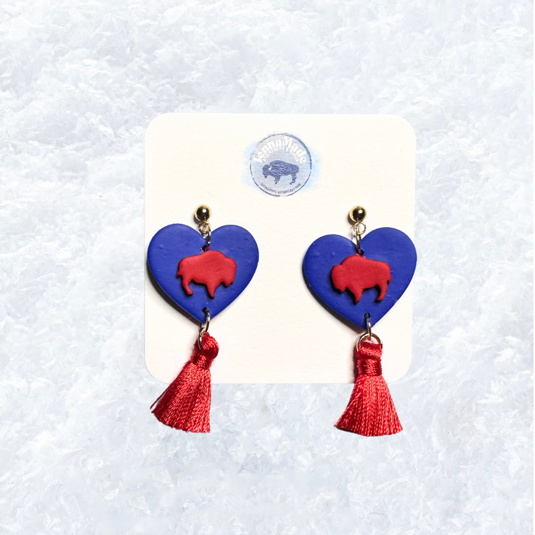 Buffalo Love Post Earrings with Tassel