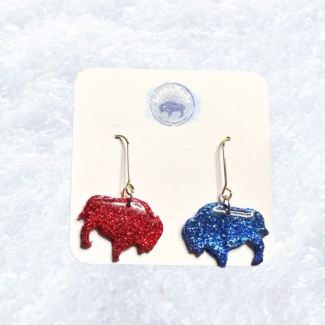 Buffalo Glitter Bison Dangles Mixed
