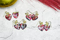 French Wire Bow Heart Earrings